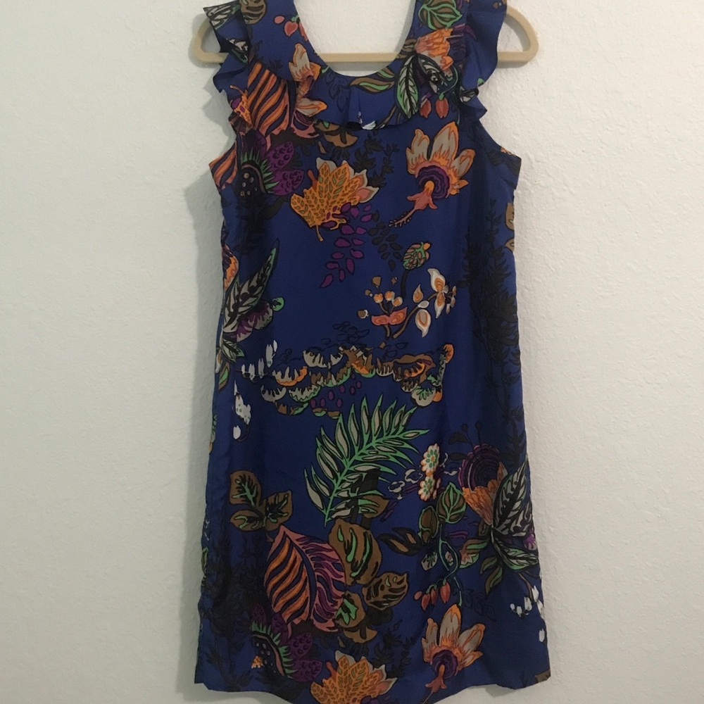 Jcrew Ruffle Neck Dress
